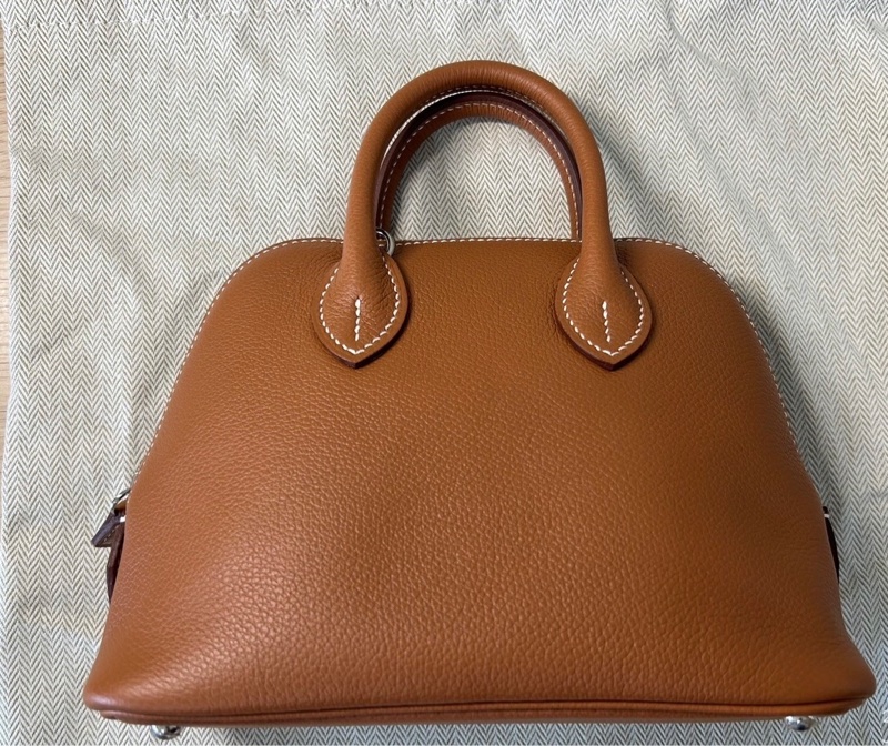 🌟全新未使用🌟Hermes bolide mini 金棕色銀釦w刻印ec皮-5