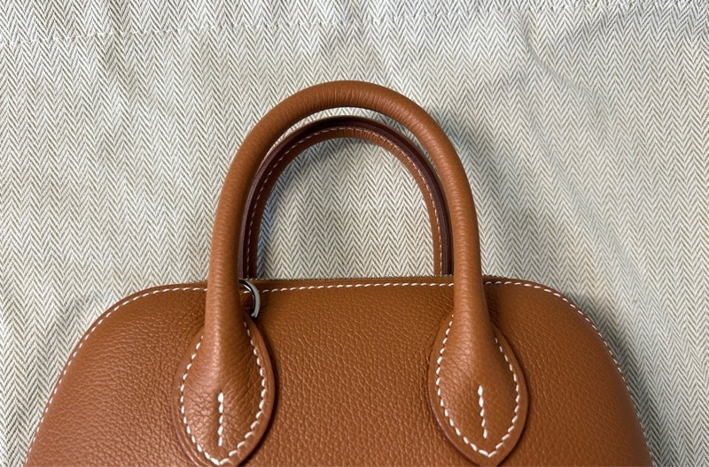 🌟全新未使用🌟Hermes bolide mini 金棕色銀釦w刻印ec皮-6