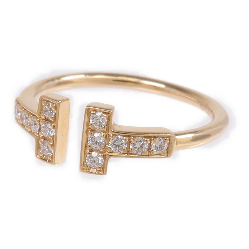 TIFFANY＆CO 18K玫瑰金T Wire Diamond Ring戒指US#6.25-2