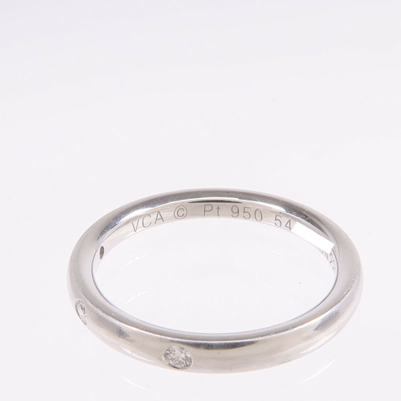 Van Cleef & Arpels PT950鉑金DiamTendrement Etoiles Ring鑽石戒指VCA#54/US#6.75-4