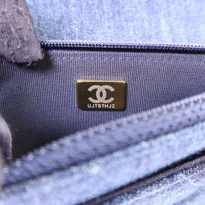 CHANEL 牛仔布WOC Wallet On Chain手挽肩背兩用袋-7