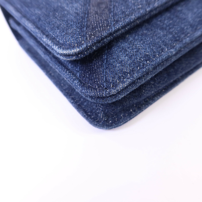 CHANEL 牛仔布WOC Wallet On Chain手挽肩背兩用袋-12