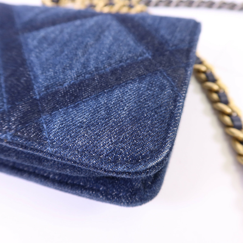 CHANEL 牛仔布WOC Wallet On Chain手挽肩背兩用袋-15