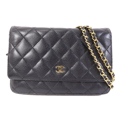 CHANEL 牛皮皮革WOC Wallet On Chain金扣鏈帶肩背袋