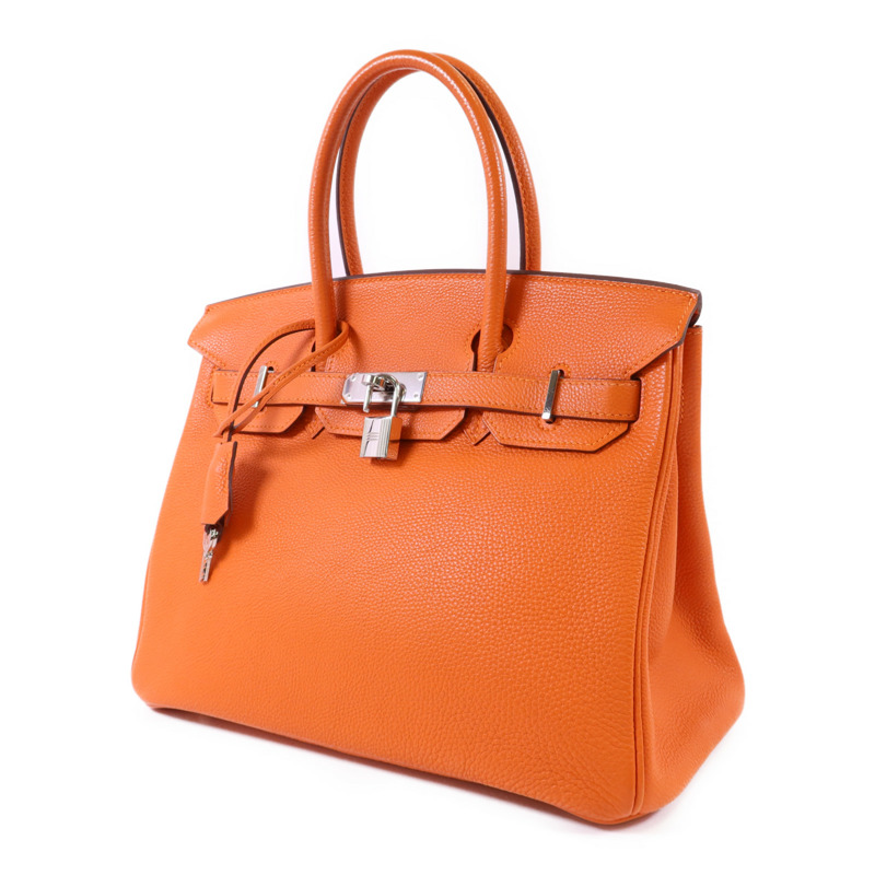 HERMES Togo皮革Birkin 30銀扣手挽袋-2