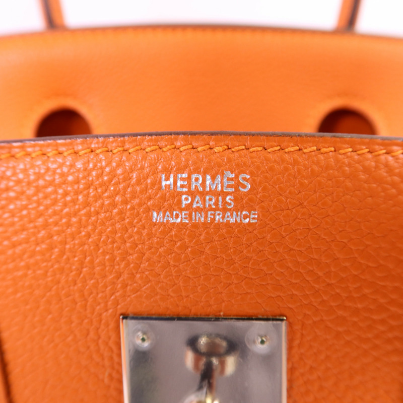 HERMES Togo皮革Birkin 30銀扣手挽袋-6