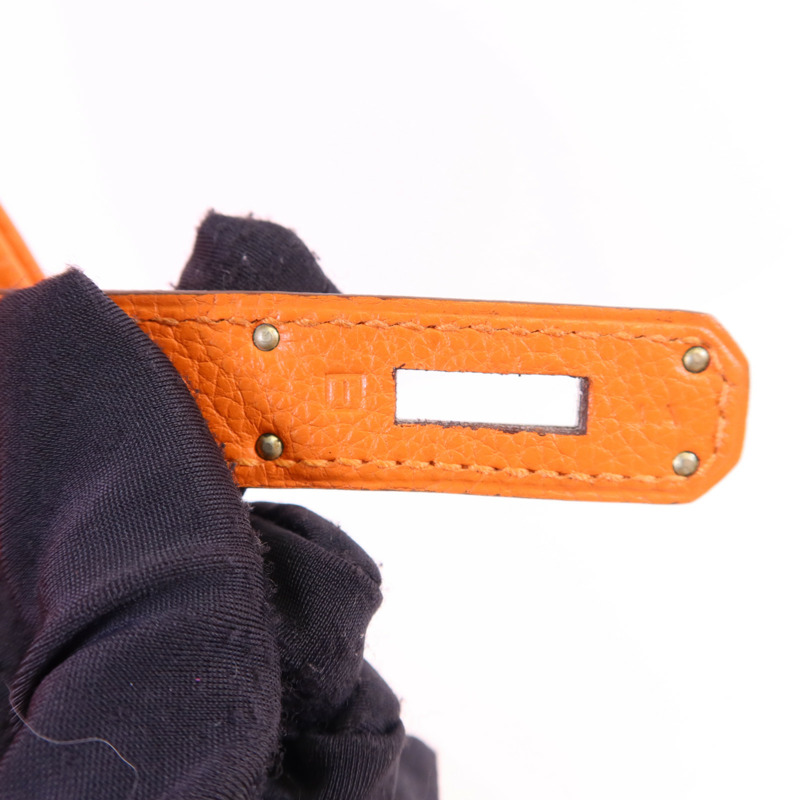 HERMES Togo皮革Birkin 30銀扣手挽袋-7