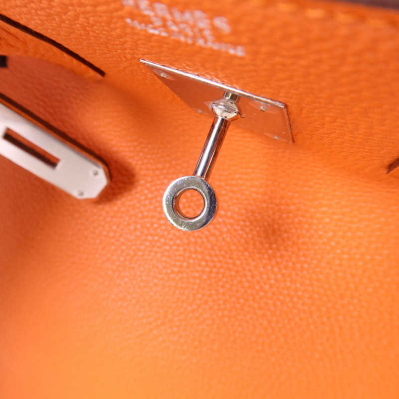 HERMES Togo皮革Birkin 30銀扣手挽袋-9