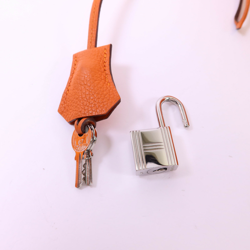 HERMES Togo皮革Birkin 30銀扣手挽袋-10