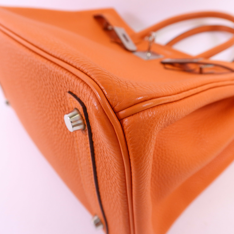 HERMES Togo皮革Birkin 30銀扣手挽袋-11
