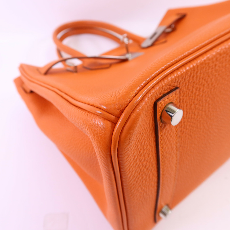 HERMES Togo皮革Birkin 30銀扣手挽袋-12