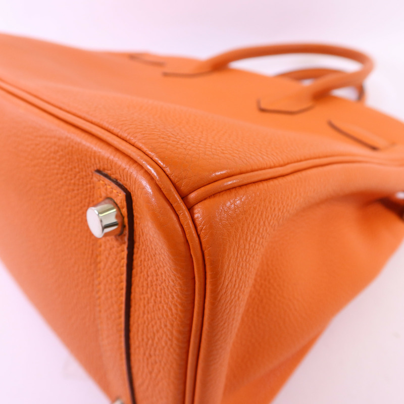 HERMES Togo皮革Birkin 30銀扣手挽袋-13