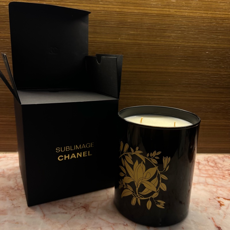 CHANEL 香奈兒 奢華金燦黑色蠟燭 1000g-2