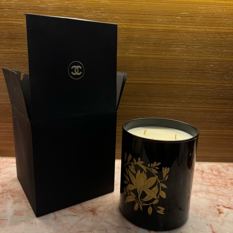 CHANEL 香奈兒 奢華金燦黑色蠟燭 1000g-3