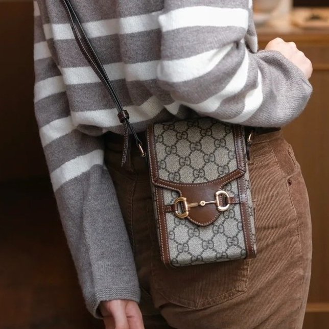 GUCCI老花1955復古手機包-1