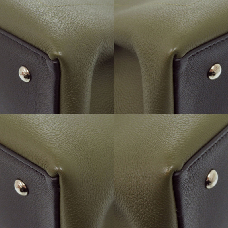 路易威登 Lock Me Day M55325 卡其黑色皮革手提包 LV 0935，成色極佳-4