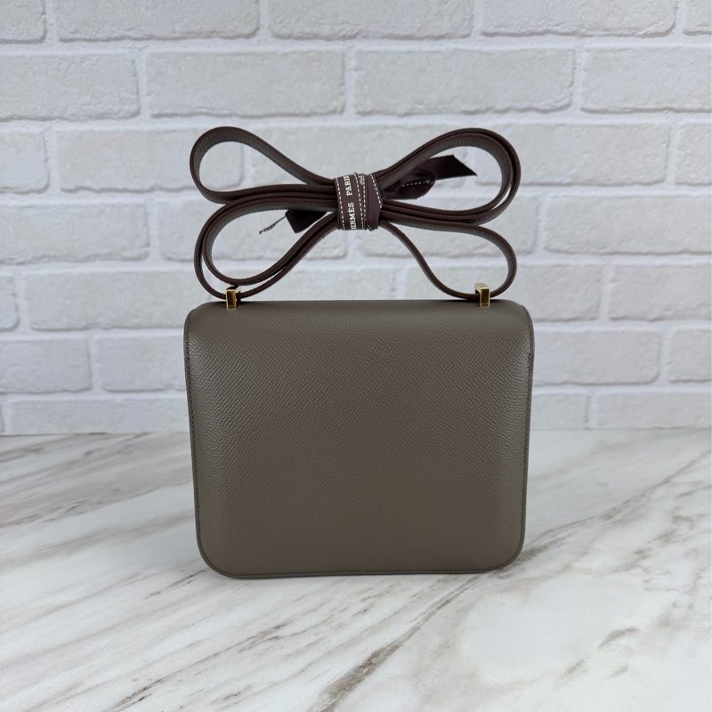 愛馬仕 Hermès mini Constance 19 康康 錫器灰金釦 EP皮-6