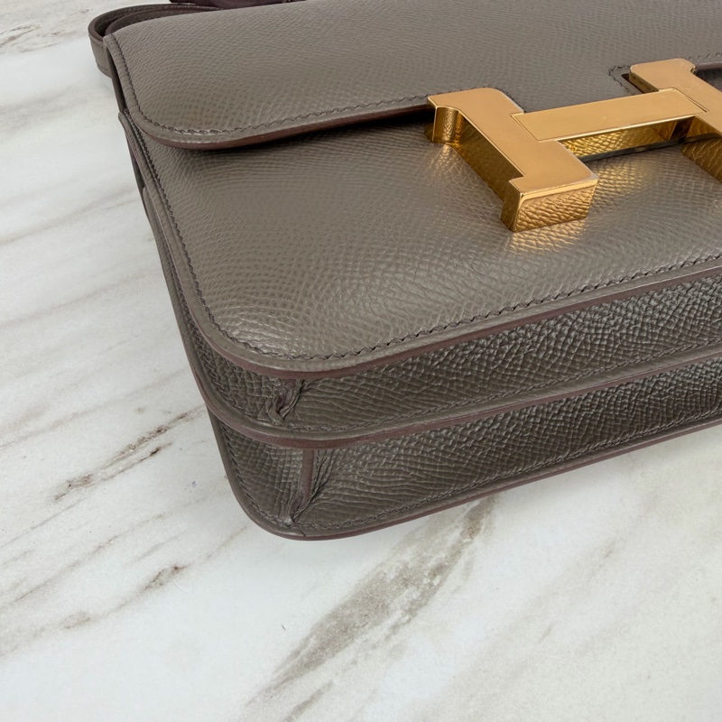 愛馬仕 Hermès mini Constance 19 康康 錫器灰金釦 EP皮-7