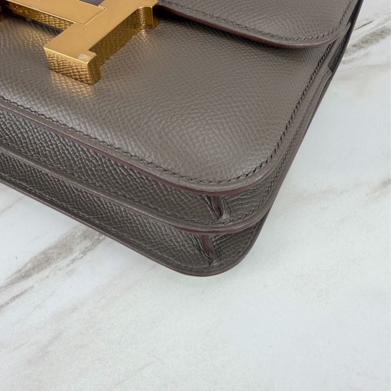 愛馬仕 Hermès mini Constance 19 康康 錫器灰金釦 EP皮-8