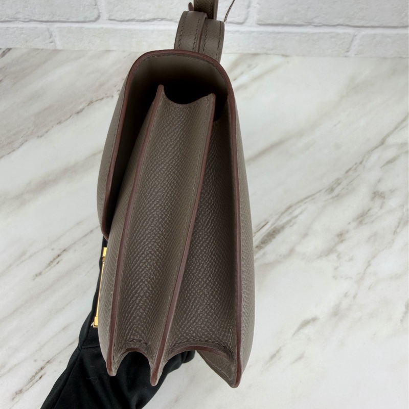 愛馬仕 Hermès mini Constance 19 康康 錫器灰金釦 EP皮-15