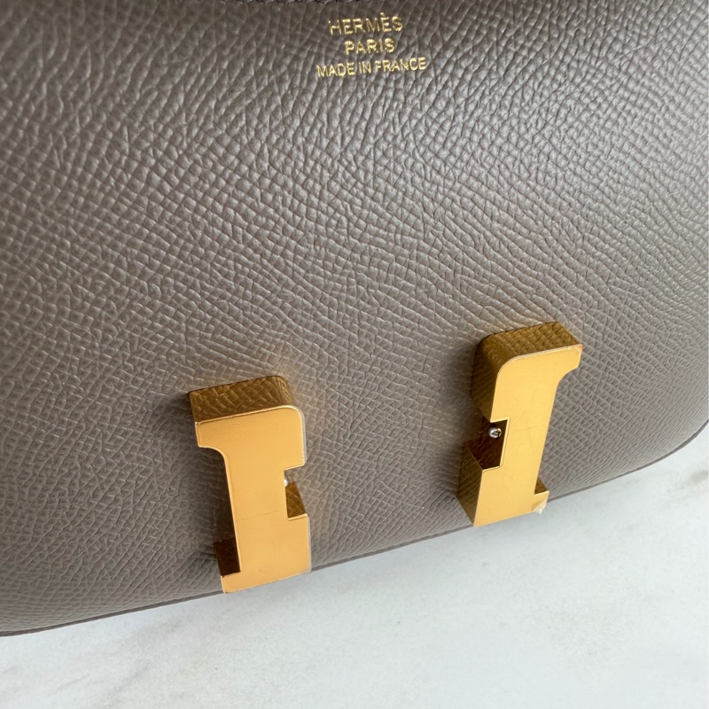 愛馬仕 Hermès mini Constance 19 康康 錫器灰金釦 EP皮-16