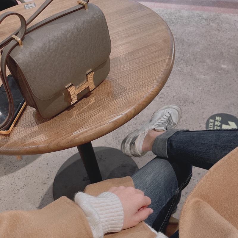 愛馬仕 Hermès mini Constance 19 康康 錫器灰金釦 EP皮-21