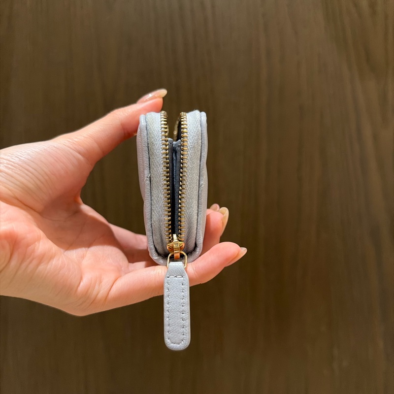 Chanel 卡包 霧霾藍色-1