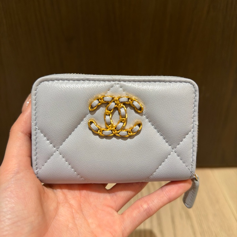 Chanel 卡包 霧霾藍色-5