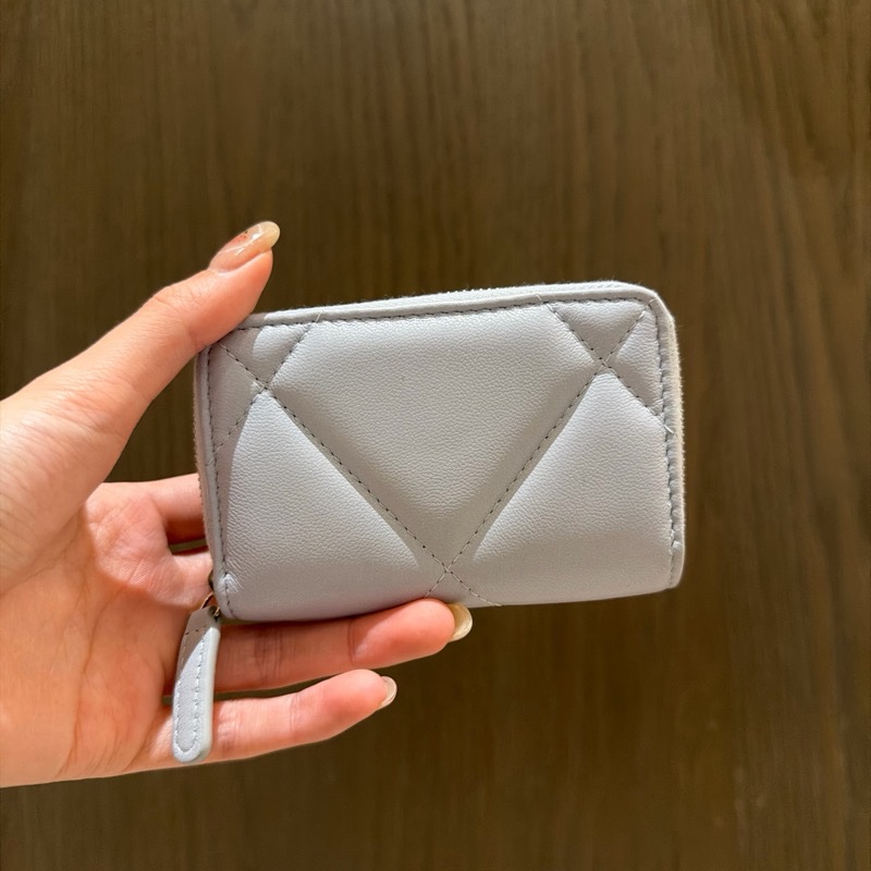 Chanel 卡包 霧霾藍色-8