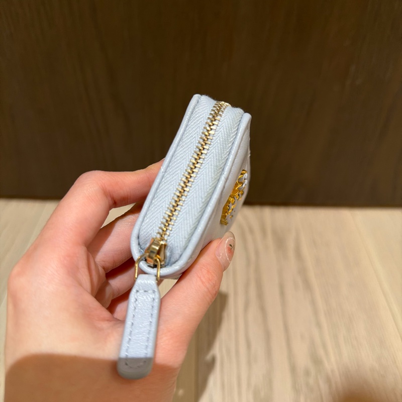 Chanel 卡包 霧霾藍色-10