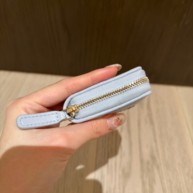 Chanel 卡包 霧霾藍色-12