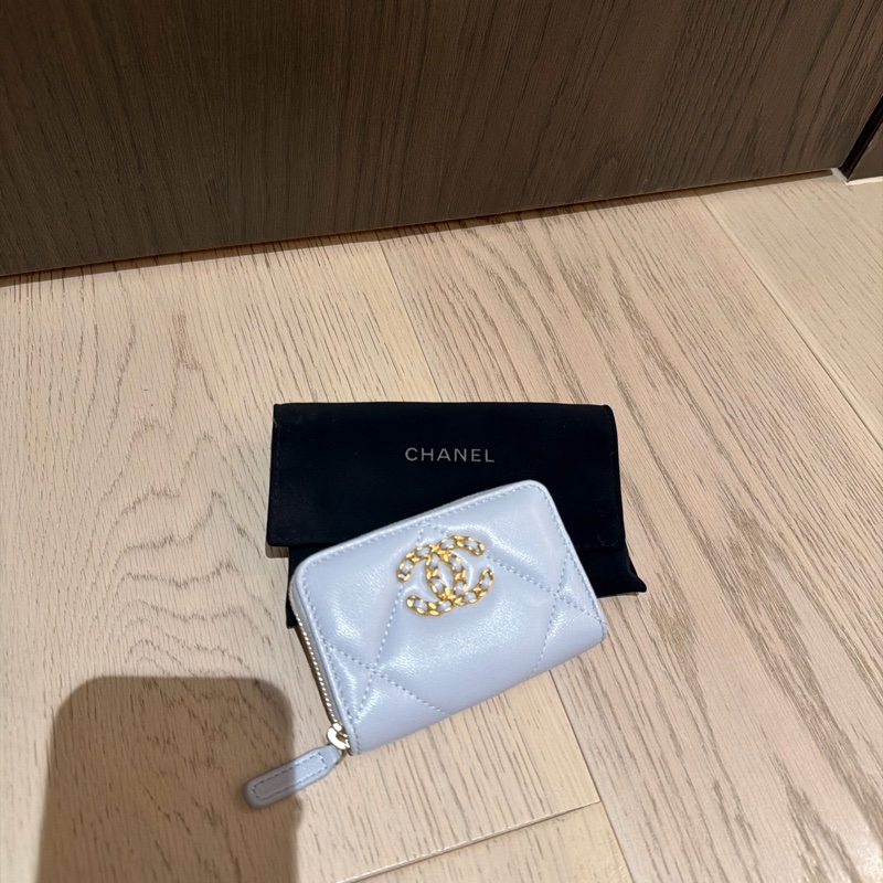 Chanel 卡包 霧霾藍色-13