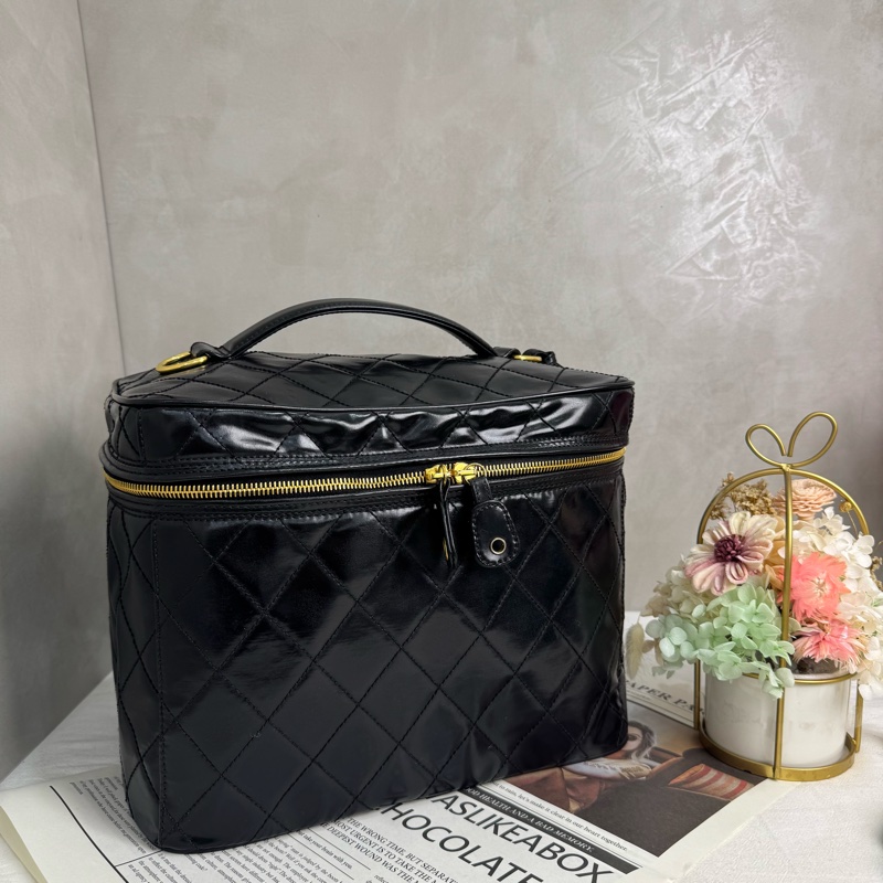 Chanel 菱格漆皮化妝包 手提 斜背 中古 vintage 二手-1