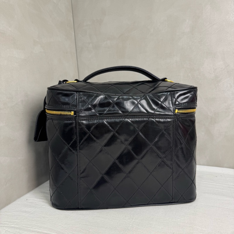 Chanel 菱格漆皮化妝包 手提 斜背 中古 vintage 二手-6