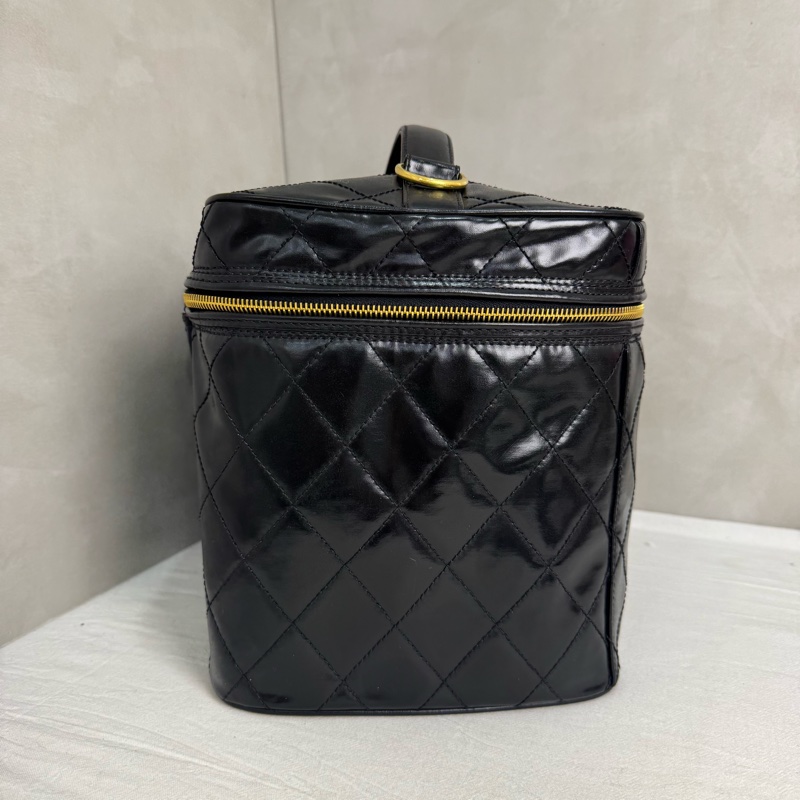 Chanel 菱格漆皮化妝包 手提 斜背 中古 vintage 二手-8