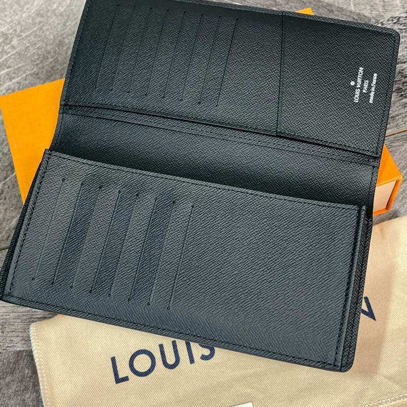 LV 經典黑色棋盤格對折錢夾 錢包 內有隔層 卡位多 尺寸約19*10cm 附件:塵袋-5