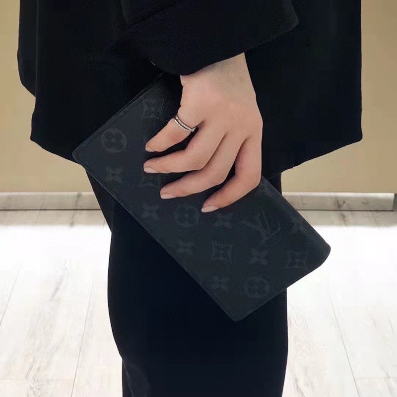 LV 經典黑色棋盤格對折錢夾 錢包 內有隔層 卡位多 尺寸約19*10cm 附件:塵袋-7