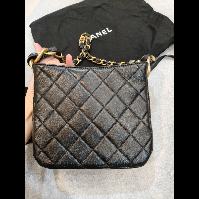 Chanel hobo 羊皮肩背包-9