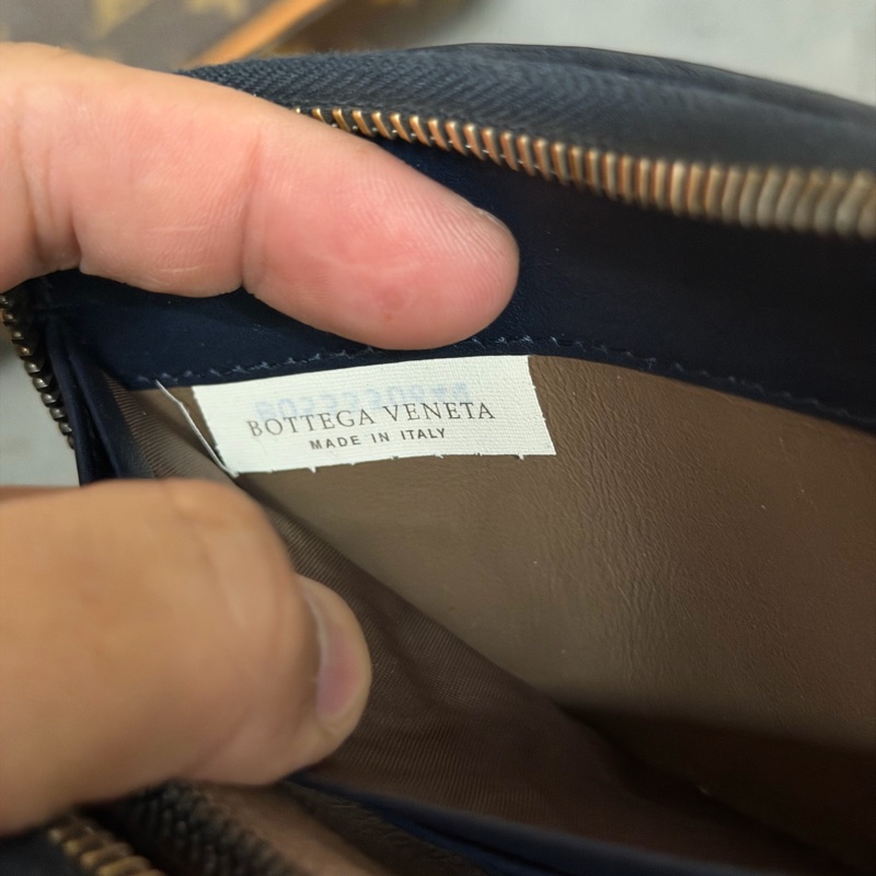 Bv藏青編織拉鍊長夾-9