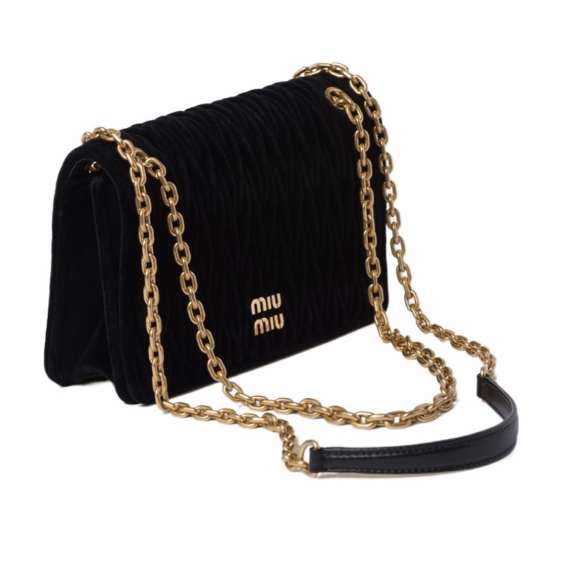 Miu Miu 女士 迷你Matelassé徽標單肩包均碼碼MINI、19cm*4.5cm*12.5cm-3