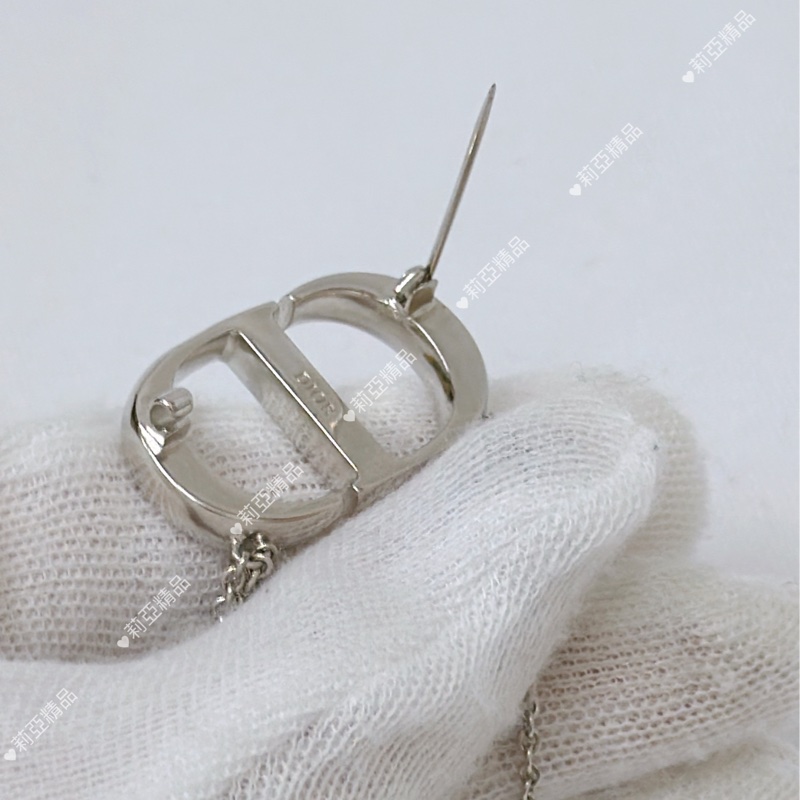 莉亞精品♡ Dior 銀色胸針 二手美品-9