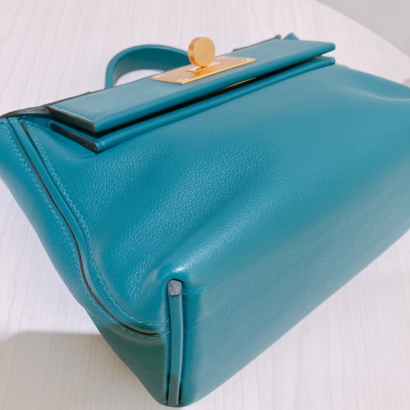 TK1923 愛馬仕2424  迷你包 2424 Mini Swift W0 Vert Bosphore-4