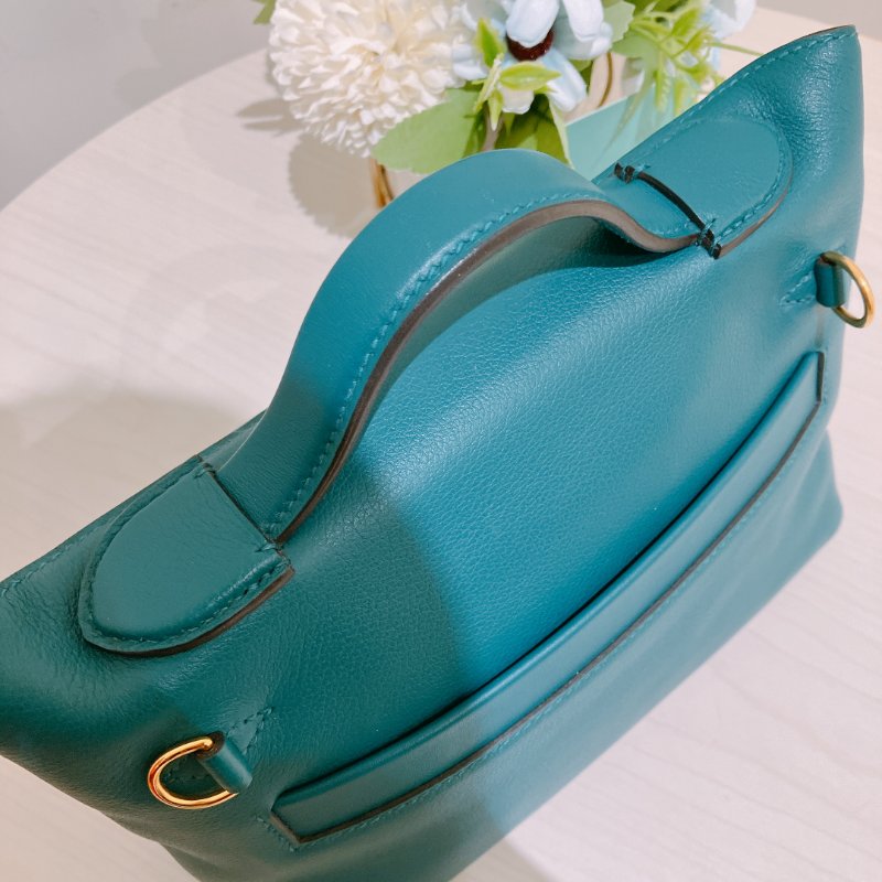 TK1923 愛馬仕2424  迷你包 2424 Mini Swift W0 Vert Bosphore-28