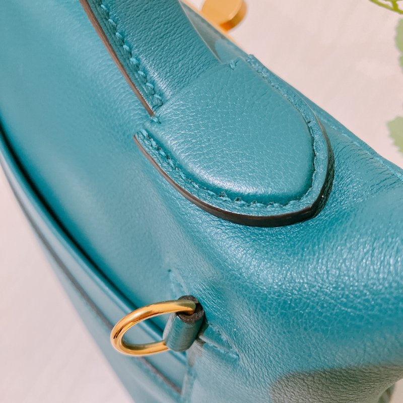 TK1923 愛馬仕2424  迷你包 2424 Mini Swift W0 Vert Bosphore-29