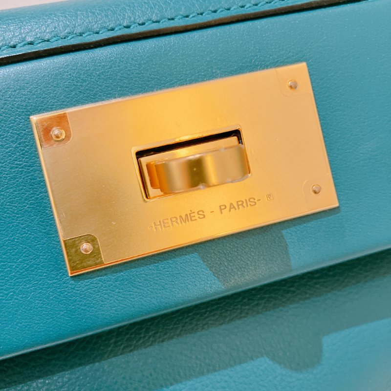 TK1923 愛馬仕2424  迷你包 2424 Mini Swift W0 Vert Bosphore-31