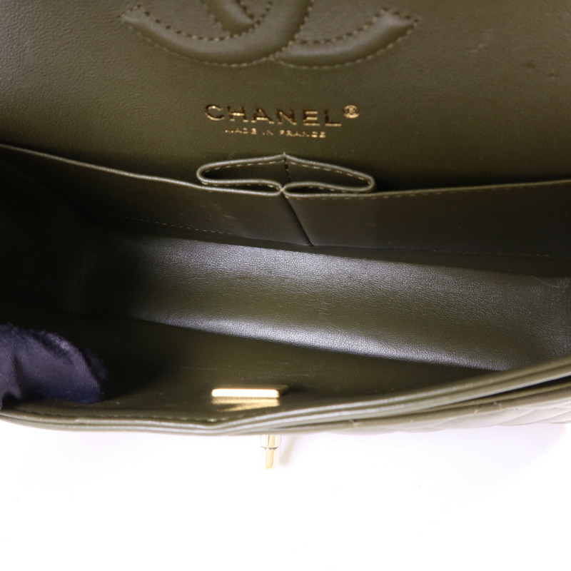 CHANEL 羊皮皮革Classic 23金扣鏈帶肩背袋-4