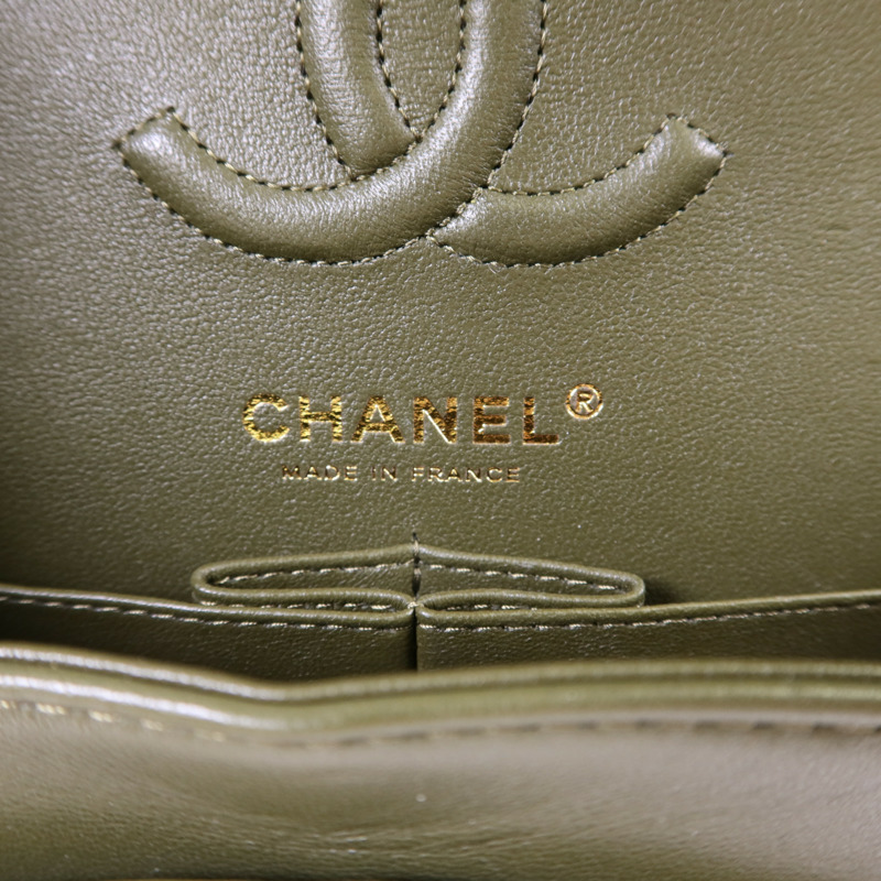 CHANEL 羊皮皮革Classic 23金扣鏈帶肩背袋-5