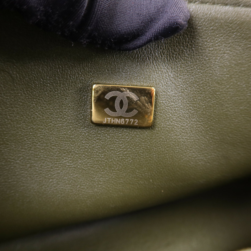 CHANEL 羊皮皮革Classic 23金扣鏈帶肩背袋-6