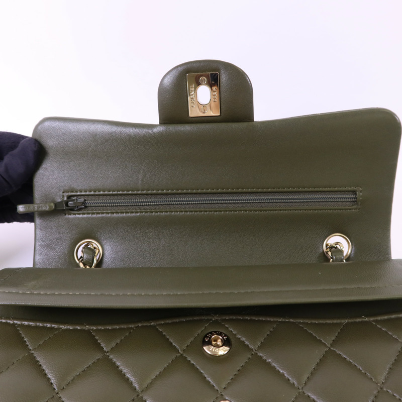 CHANEL 羊皮皮革Classic 23金扣鏈帶肩背袋-15