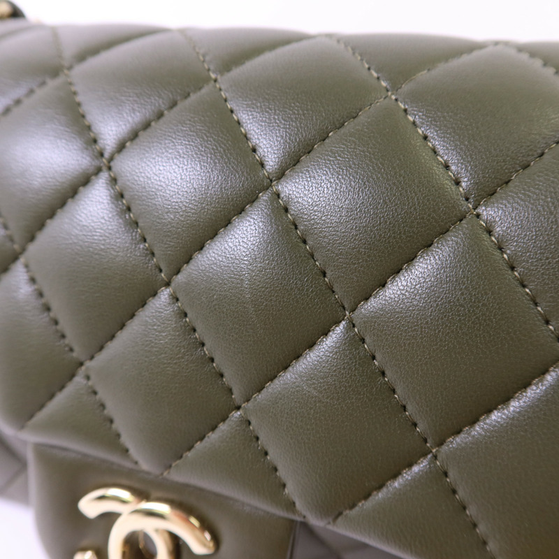 CHANEL 羊皮皮革Classic 23金扣鏈帶肩背袋-20